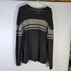Mens Tricots St Raphael Sweater 2 tone Gray Striped Size XXL